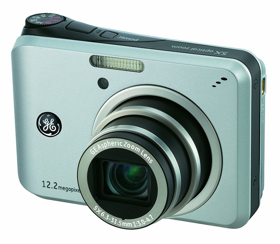 GE A1255 12 MP Digital Camera with 5X Optical Zoom and 2.7-Inch LCD with Auto Brightness (Black) N9