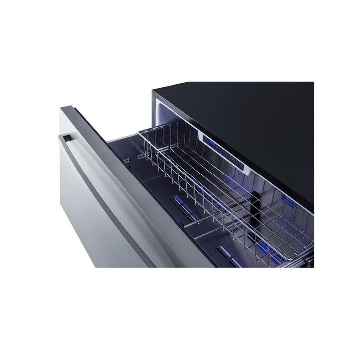 Summit SP7D2 30" Drawer Refrigerator with 5.3 cu. ft. Capacity 2 Drawers Automatic Defrost LED Lighting Digital... N4