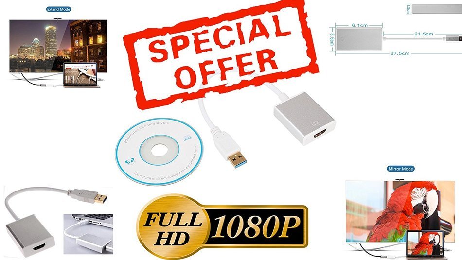 USB to Hdmi Adapter USB to HDMI Video Adapter USB to HDMI Video Converter USB to HDMI Video...