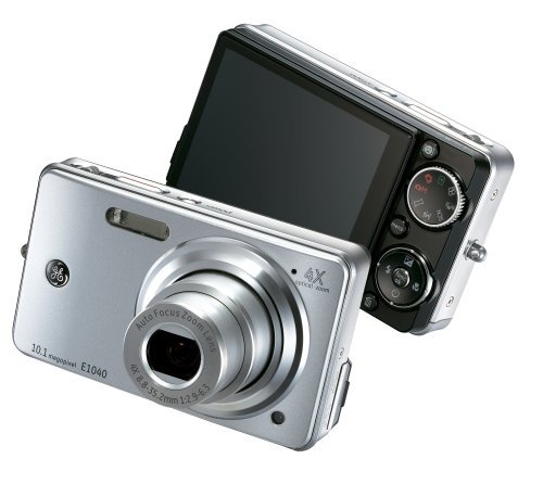 GE E1040 10MP Digital Camera with 4x Optical Zoom (Silver) N2
