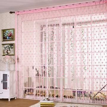 Hot Tassel Drape Heart Panel Line String Curtain For Door Window N2