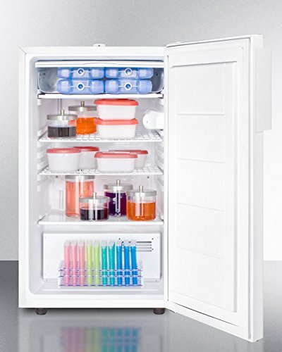 Summit CM411L7PLUSADA ADA compliant 20" wide commercial refrigerator-freezer for freestanding use with a traceable...