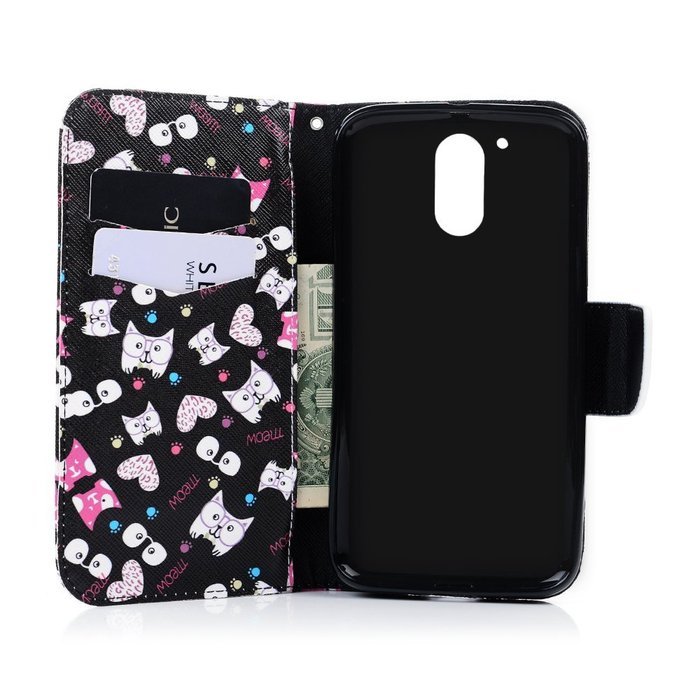 MOTO G4 Case,Motorola MOTO G4 Case - Wallet Flip Stand Case PU Leather Case with Shockproof TPU Inner Bumper Colorful... N19