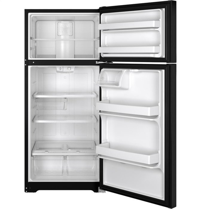 Ge REFRIGERATORS 298811 Energy Star 16.5 Cu. ft. Top Freezer Refrigerator, Black, Reversible Door Swing N4
