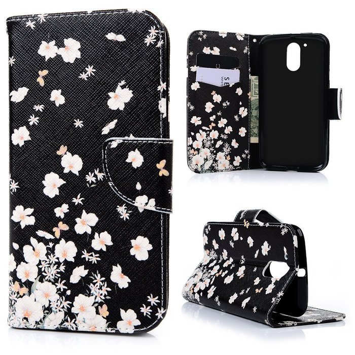 MOTO G4 Case,Motorola MOTO G4 Case - Wallet Flip Stand Case PU Leather Case with Shockproof TPU Inner Bumper Colorful... N26