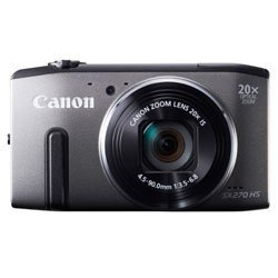 Canon PowerShot SX270 HS Grey (8228B005) - International Version (No Warranty) N2