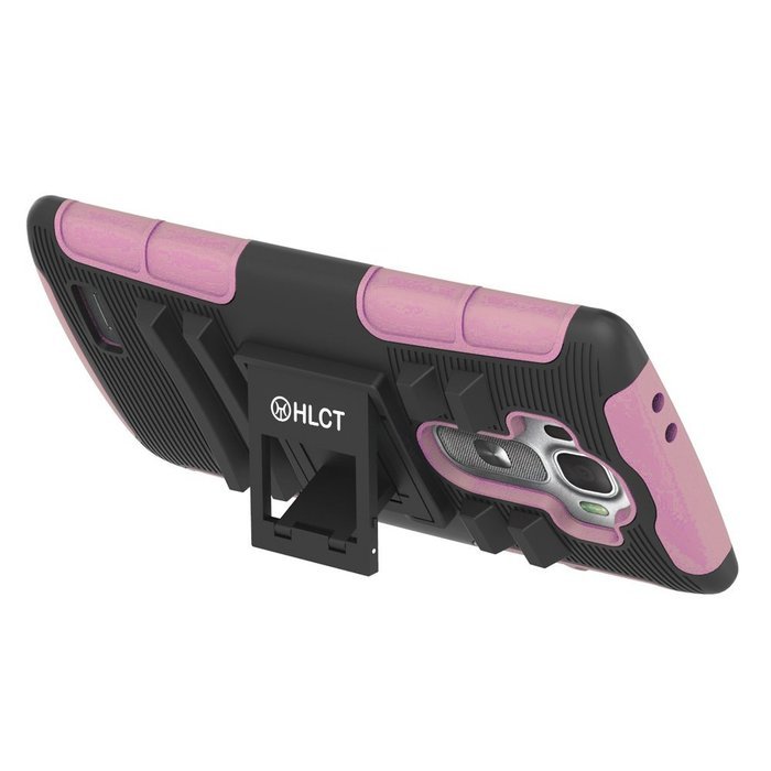 LG G4 Case, HLCT Rugged Shock Proof Dual-Layer PC and Soft Silicone Case With Built-In Kickstand for LG G4 (2015... N5