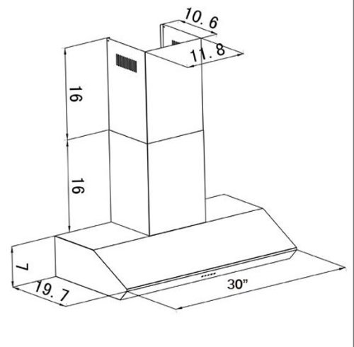 Z Line 682-30 Wall Range Hood, 30-Inch N6