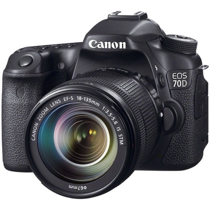 Canon EOS 70D DSLR Camera with 18-135mm IS STM and 55-250mm IS STM Lenses
