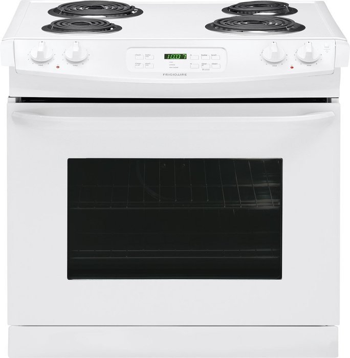 Frigidaire FFED3015PW30" White Electric Drop-In Coil Range