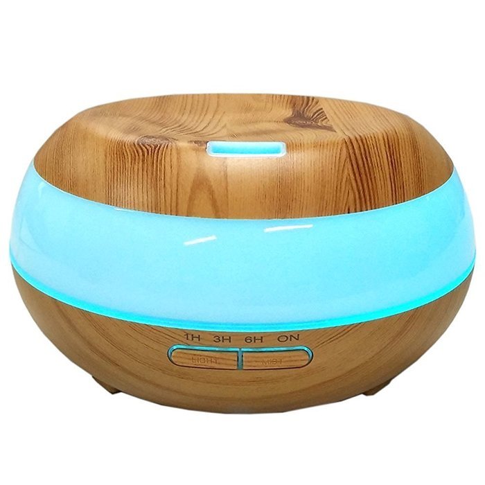 YTE 300ml Aroma Essential Oil Wood Grain Ultrasonic Cool Mist Humidifier N2