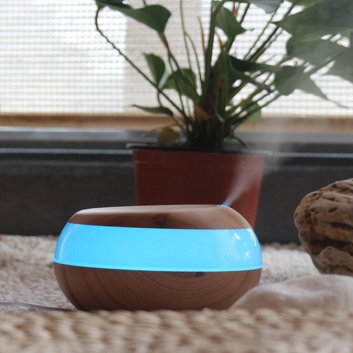 YTE 300ml Aroma Essential Oil Wood Grain Ultrasonic Cool Mist Humidifier N4