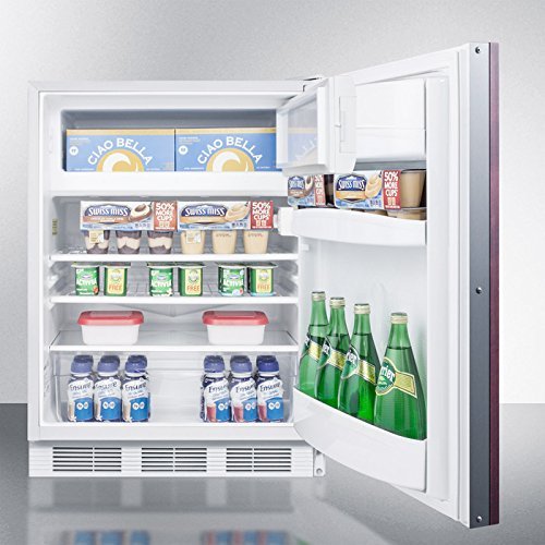 Summit BI540IF 24" Compact Built-in Refrigerator with 5.1 Cu. Ft. Capacity Dual Evaporator Cooling Cycle Defrost...