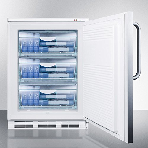 Summit VT65MSSTB AccuCold 24" Upright Freezer with 3.5 cu. ft. Capacity Professional Towel Bar Handle Manual Defrost... N2
