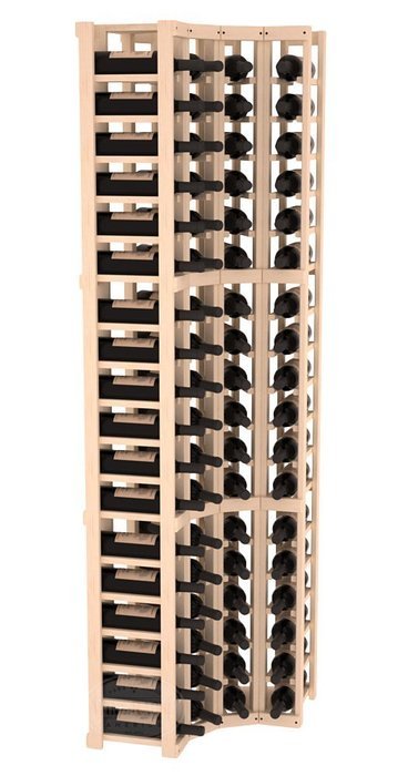 Wine Racks America Ponderosa Pine 4 Column Wine Cellar Corner Kit. 13 Stains to Choose From! N9