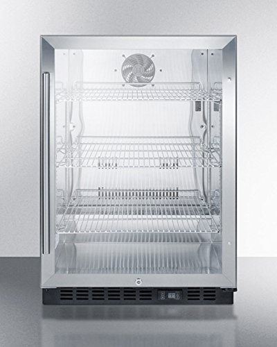 Summit SCR610BL Built-In Undercounter Commercial Beverage Center with Stainless Steel Interior Digital Thermostat... N3