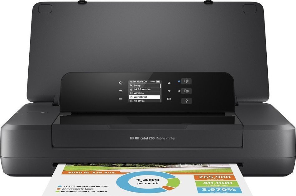 HP - Officejet 200 Mobile Inkjet Printer N3