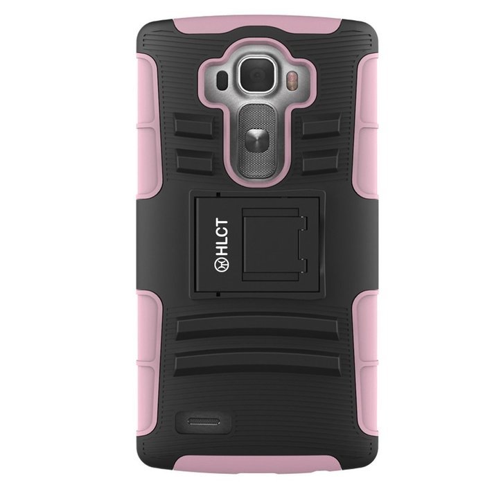 LG G4 Case, HLCT Rugged Shock Proof Dual-Layer PC and Soft Silicone Case With Built-In Kickstand for LG G4 (2015... N9