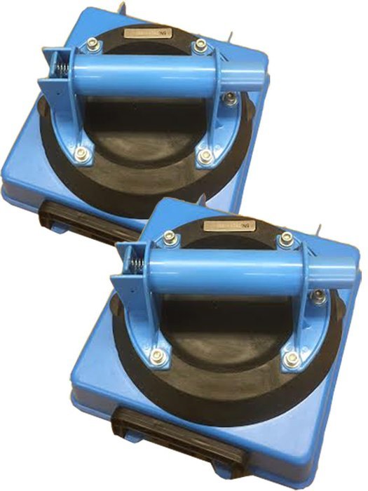 8" Vacuum Suction Cup with Lexan Handle for Granite & Glass Lifting - Pack of 2