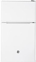 GE White Double-Door Compact Refrigerator