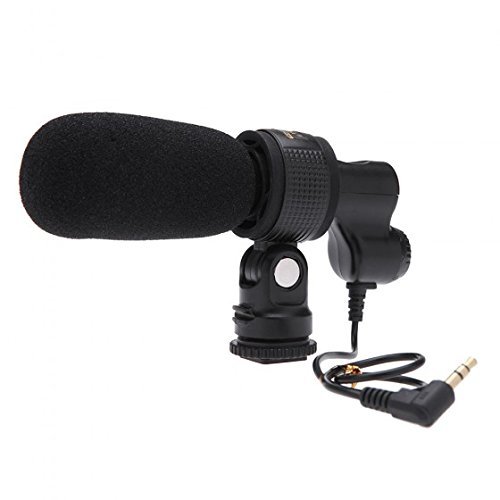 OBOSS Professional Q3 Shotgun DV Stereo Interview Microphone for Canon EOS 70D 60DNikon D4 D3X D5300 D5200 D300S... N7