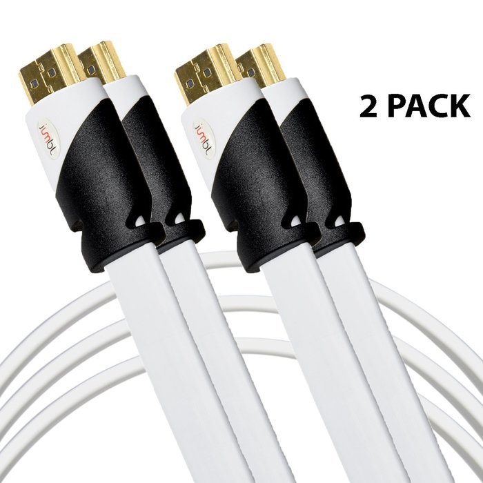 FLAT HDMI Cable 25 Feet High-speed Supports 3D & 4K Resolution Ethernet 1080P Audio Return, Connect HDTV to Satellite...