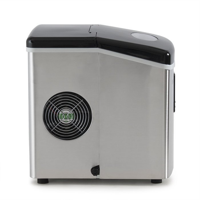 Della Electric Ice Maker Machine Counter Top / Timer & Clock Function / 3 Cube Sizes - 35lb/24hr N2