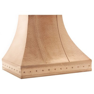 Milano 54" 1200 CFM Wall Mount Range Hood Height: 26", Color: Polished Copper