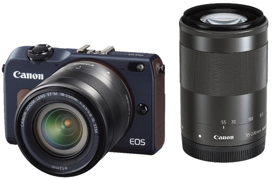 Canon mirror-less SLR camera EOS M2 double zoom kit (Beiburu) EF-M18-55mm F3.5-5.6 IS STM EF-M55-200mm F4.5-6.3... N2