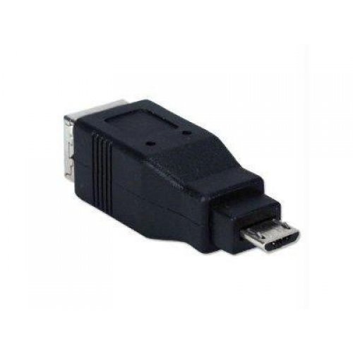 QVS USB High-Speed OTG Micro-B Male to USB B Female Adaptor / CC2218C-MF /