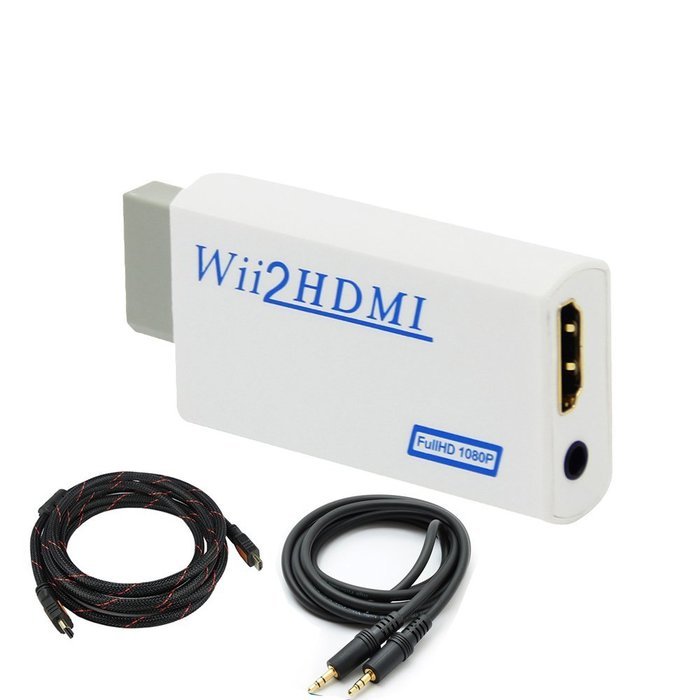 COOLEAD New Wii To HDMI Upscaling Converter Adapter with 3.5mm Audio Output N3