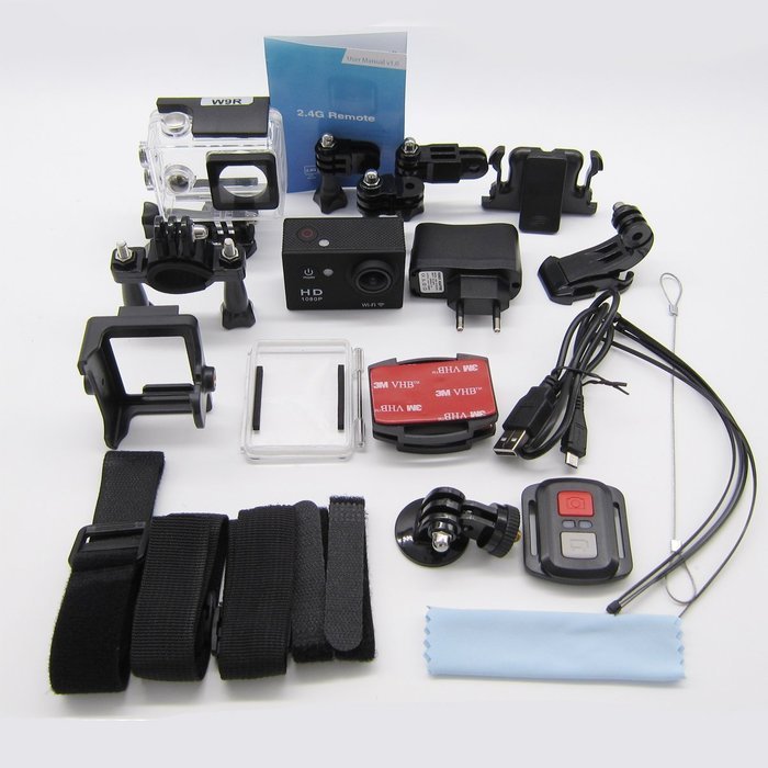 Unitesoul SPV-6 WiFi 1080P HD Waterproof 12MP Sports Camera Kit with 2.4G Remote Controller 10 meters distance... N5