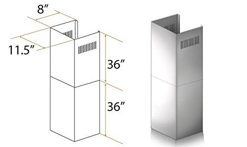 ZLINE 2-36 in. Chimney Extensions for 10 ft. to 12 ft. Ceilings N3