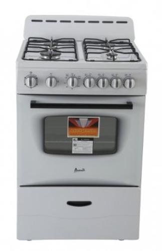 AVANTI GR2414CW Gas Range Sealed Burners, 24", White