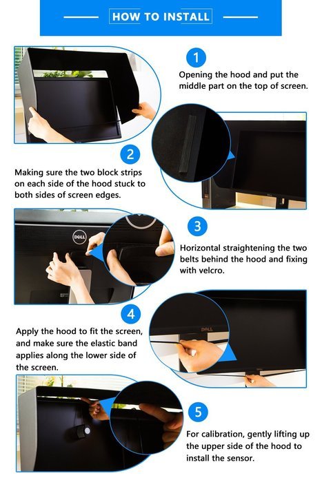 iLooker 24-inch LCD LED Video Monitor Hood Sunshade Sunhood for Dell HP Viewsonic Philips... N7