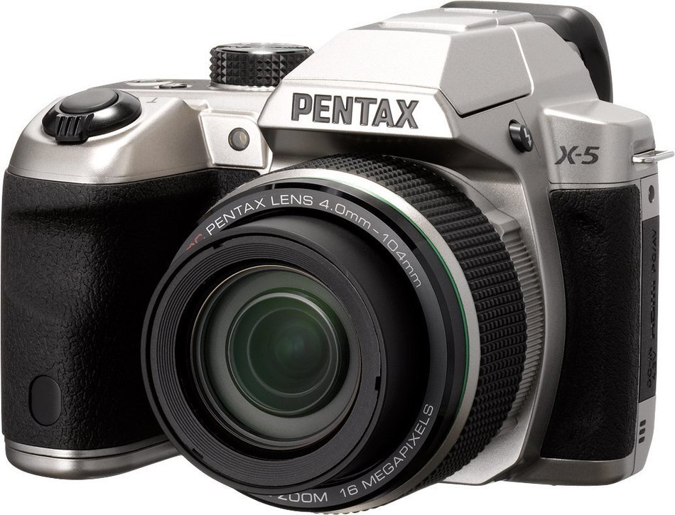 Pentax X-5 silver 16 Digital Camera with 26x Optical Image Stabilized Zoom with 3-Inch LCD (Silver) N4