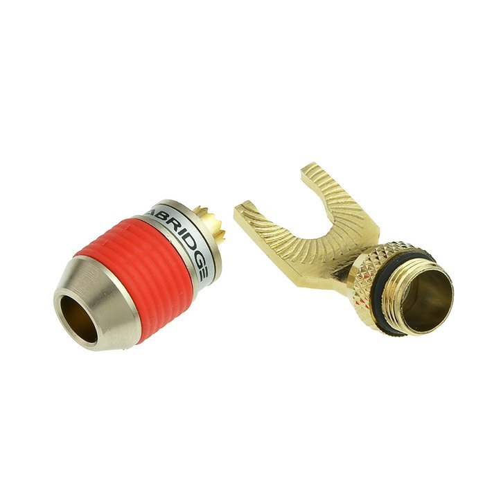 Mediabridge ULTRA Series Fast-Lock 45&deg; Spade Plugs - 2 Pair Per Package - (Part# SPC-ST2-2 )