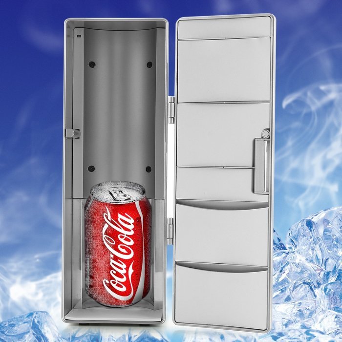 Rubility Mini USB Fridge Cooler Beverage Drink Cans Cooler/Warmer Refrigerator N3