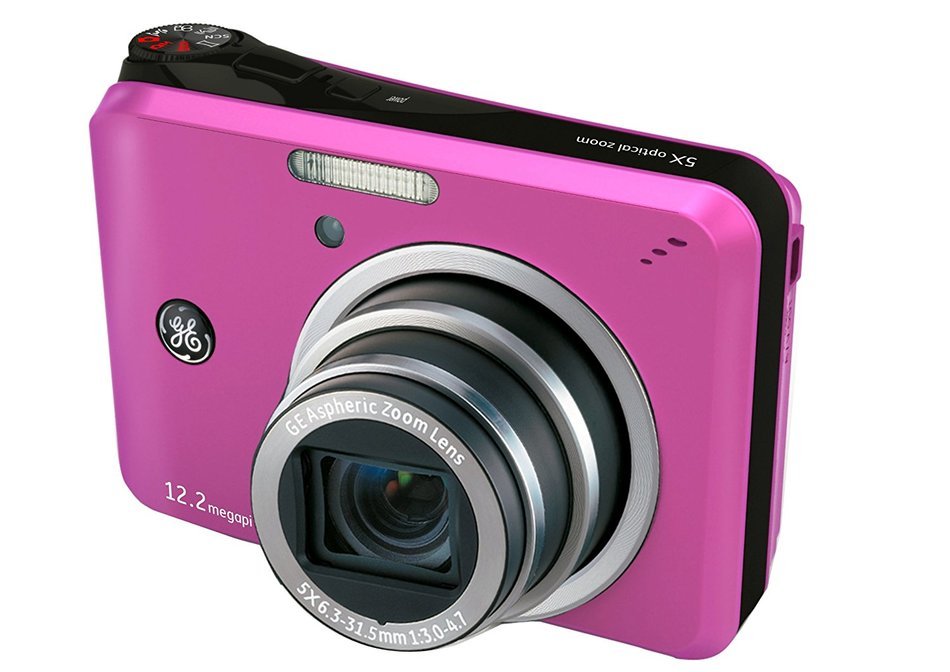 GE A1255 12 MP Digital Camera with 5X Optical Zoom and 2.7-Inch LCD with Auto Brightness (Black) N10