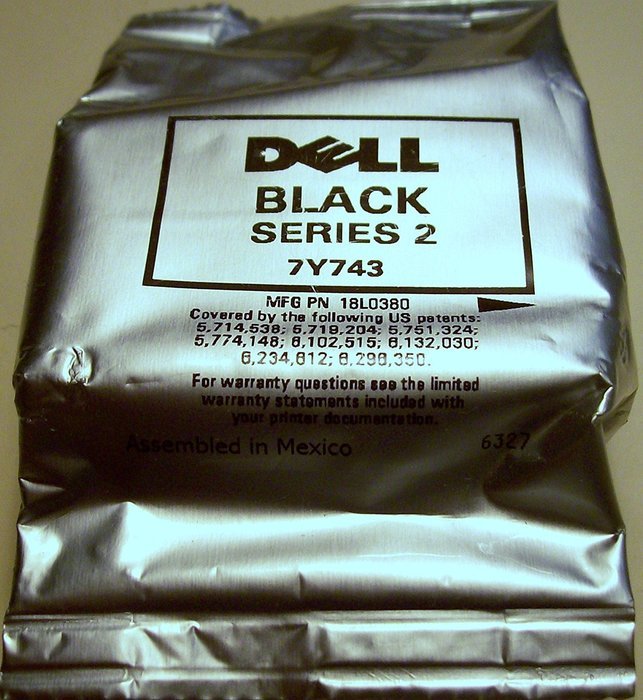 Genuine OEM Dell 7Y743 High Yield Series 2 Black (FN181) For Both Printers- A940 and A960- Factory Foil Sealed...