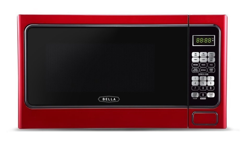 Bella BMO11ABTBKC 1000W Family-Sized Digital Microwave Oven, 1.1 cu. ft., Stainless Steel and Black