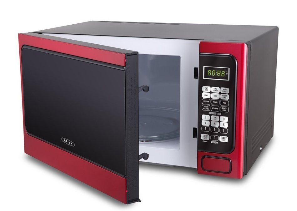 Bella BMO11ABTBKC 1000W Family-Sized Digital Microwave Oven, 1.1 cu. ft., Stainless Steel and Black N2