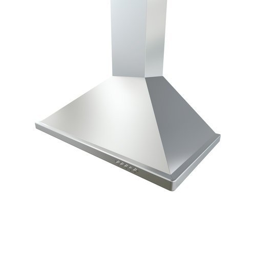 Brisas Series BVE-E30AS290 30" Chimney Style Wall Mount Range Hood With 290 CFM Internal Blower 6"