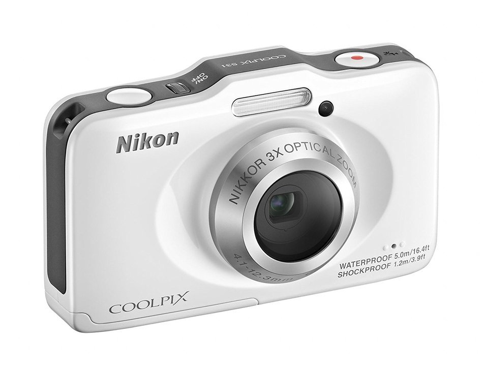 Nikon COOLPIX S31 10.1 MP Waterproof Digital Camera with 720p HD Video (White) (OLD MODEL) N9