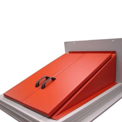 48-1/2 in. Primed Red Steel Cellar Door