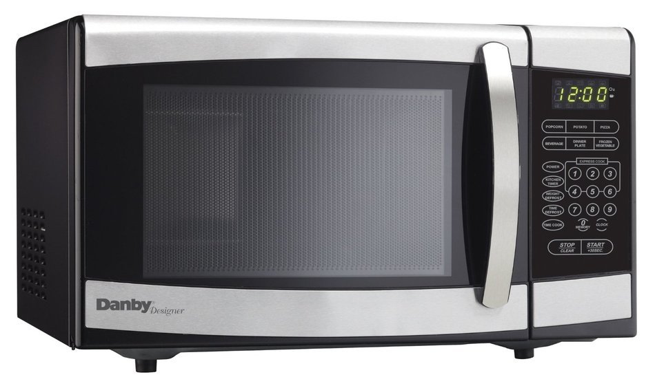Danby Designer 0.7 cu.ft. Countertop Microwave, Black/Stainless Steel N8
