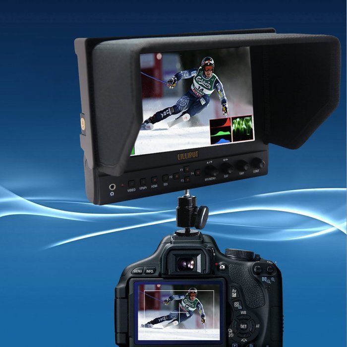 Andoer Lilliput 7" 663/S2 IPS 3G-SDI HDMI In Out HD Peaking Monitor BMCC for DSLR & Full HD Camcorder N8