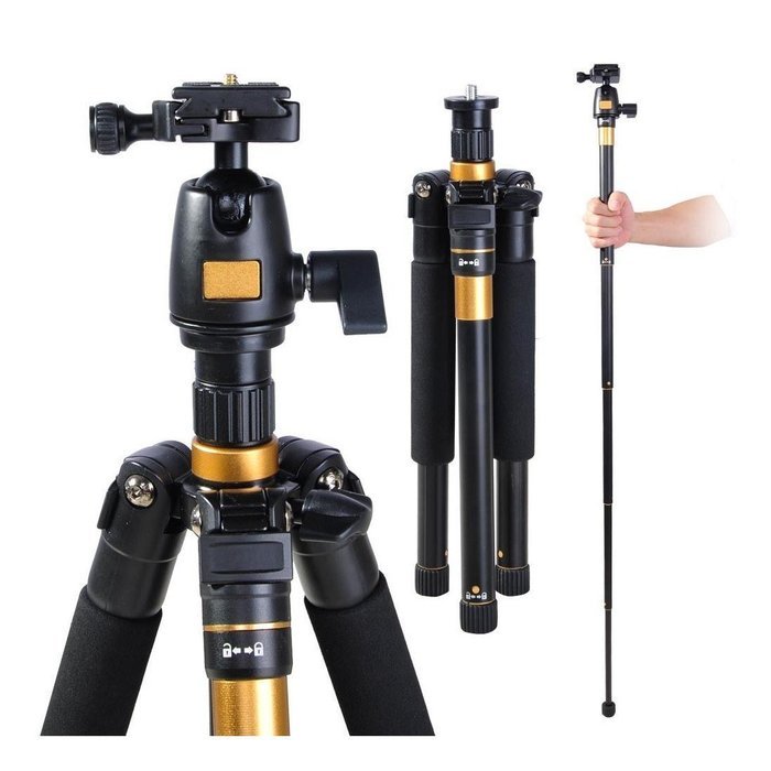 Adjustable Pro 60" Tripod Monopod w Ball Head Pocket DSLR Camera Travel