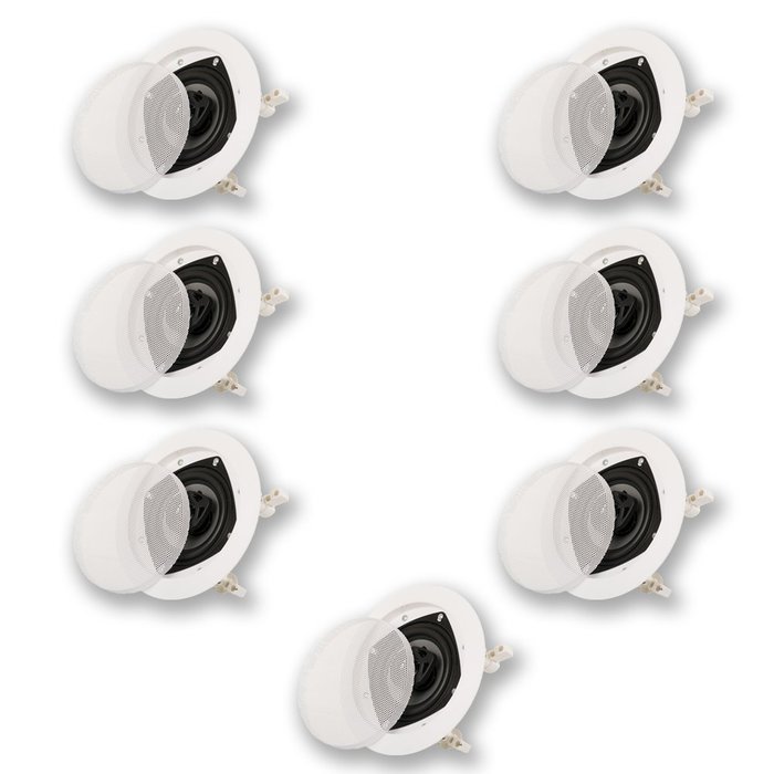 Acoustic Audio CS-IC42 In Ceiling 7 Speaker Set 2 Way Home Theater 1050 Watt CS-IC42-7S