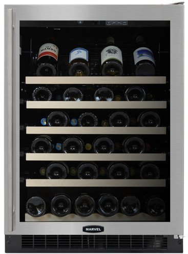 Marvel 61WCMBBOLR 24" Wine Cellar with 45-Bottle Capacity Including Magnum Bottles Right-Hinged Door 4 Slide Out...